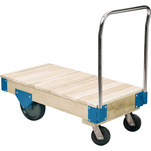 Platform Trucks - All Wood Deck Platform Trucks, 48" L x 24" W, 3000 lbs. Capacity, Nylon Casters Cantin et fils