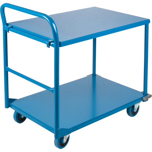 Shelf & Platform Truck, Steel, 24" W x 36" D x 40" H, 1300 lbs. Platform Capacity Cantin et fils