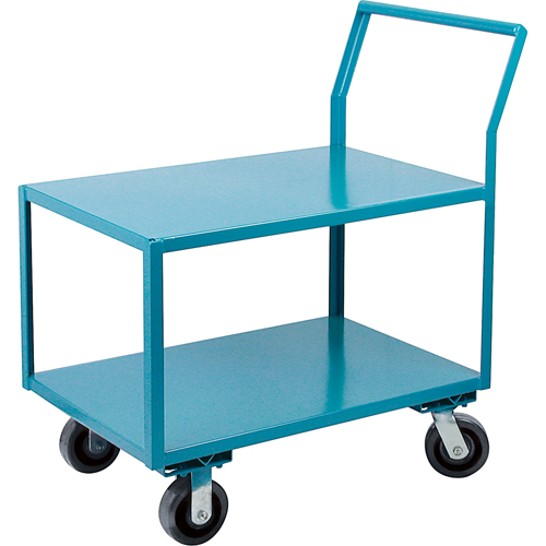 Chariots surbaiss&eacute;s robustes, 2 niveaux, 24" la x 48" p x 41" h, 2400 lb Cap Cantin et fils