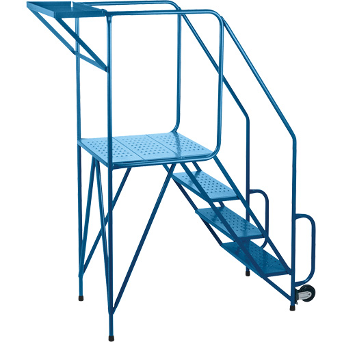Mechanics/Maintenance Rolling Ladder, Steel, 4 Steps, 38" Platform Height Cantin et fils