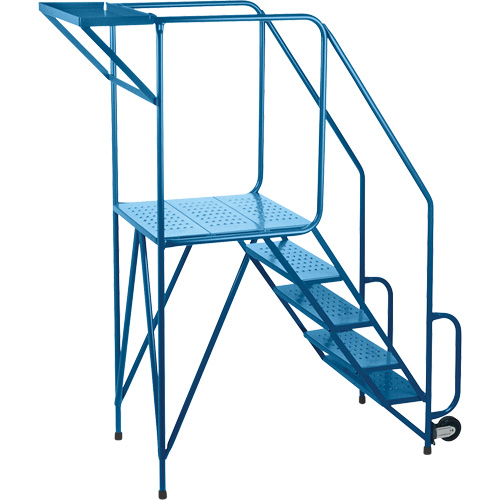 Mechanics/Maintenance Rolling Ladder, Steel, 5 Steps, 47" Platform Height Cantin et fils