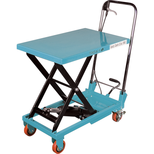 Heavy-Duty Hydraulic Scissor Lift Table, 27-1/2" L x 17-3/4" W, Steel, 330 lbs. Capacity Cantin et fils