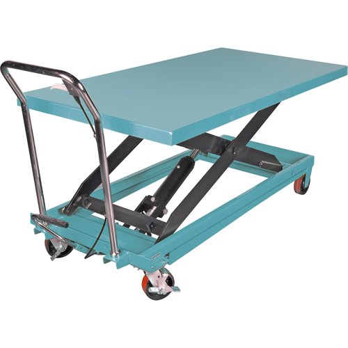 Heavy-Duty Hydraulic Scissor Lift Table, 63" L x 31-7/8" W, Steel, 1100 lbs. Capacity Cantin et fils