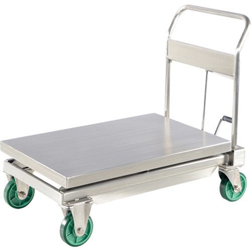 Hydraulic Scissor Lift Table, 35-1/2" L x 19-3/4" W, Stainless Steel, 1100 lbs. Capacity Cantin et fils
