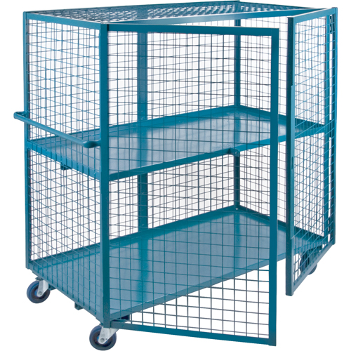 Wire Mesh Truck, 2 Tiers, 39" L x 26" W x 62.5" H, 1200 lbs. Cap. Cantin et fils
