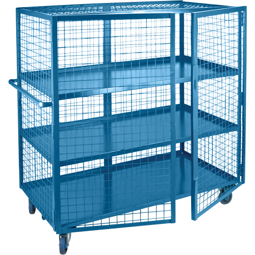 Wire Mesh Truck, 3 Tiers, 63" L x 26" W x 62.5" H, 1200 lbs. Cap. Cantin et fils