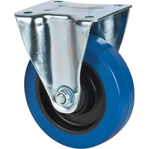 Blue Caster, Rigid, 5" (127 mm), Rubber, 400 lbs. (181 kg.) Cantin et fils