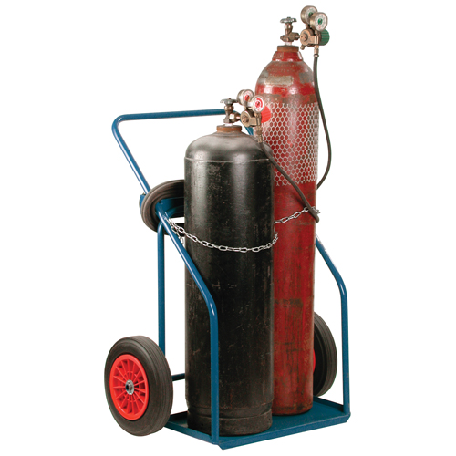 Gas Cylinder Carts, Rubber Wheels, 13" W x 25" L Base, 1000 lbs. Cantin et fils