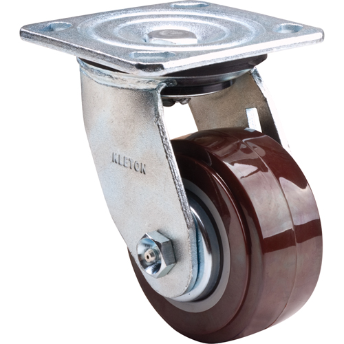 Roulette, Pivotant, 4" (101,6 mm), Polyur&eacute;thane,  Cantin et fils