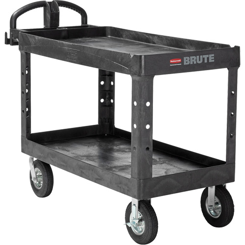 Heavy-Duty Utility Cart, 2 Tiers, 25-1/4" x 33-1/4" x 55", 750 lbs. Capacity Cantin et fils