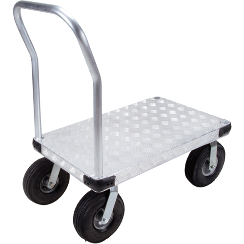 Aluminum Platform Truck, 24" W x 36" L, 1600 lbs. Cap., Pneumatic Wheels Cantin et fils