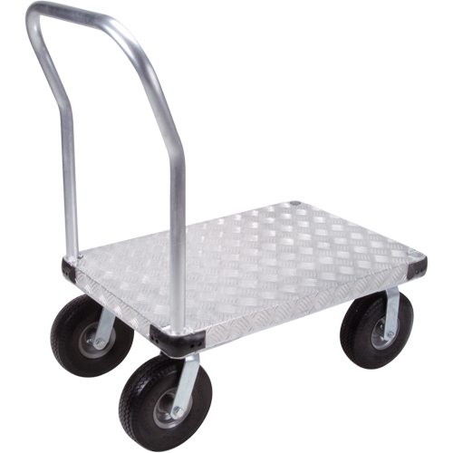 Aluminum Platform Truck, 24" W x 36" L, 1200 lbs. Cap., Flat Free Wheels Cantin et fils