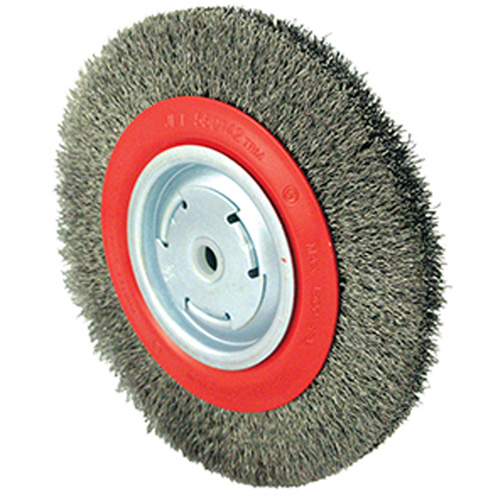 101G-2M Medium Wire Wheel, 8" Dia., 0.014" Fill, 1/2" - 2" Arbor Cantin et fils
