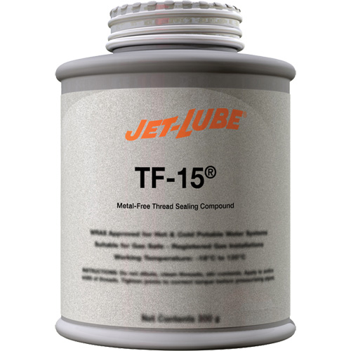 TF-15&reg; Metal-Free Thread Sealing Compound, Brush-Top Can, 227 ml, -46° C - 315° C/50° F - 600° F Cantin et fils