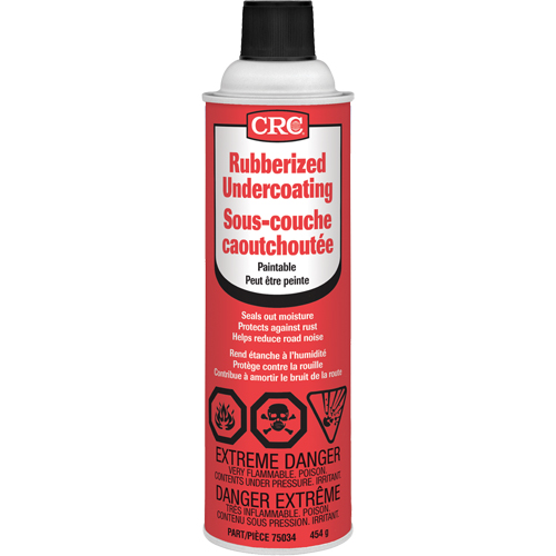 Rubberized Spray Undercoating, 16 oz./454 g/473 ml, Aerosol Can, Black Cantin et fils