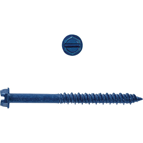Hex Washer Slot SD Concrete Screws, 3/16" x 1-3/4" L, Zinc Plate Cantin et fils