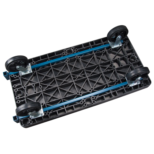 Plastic Platform Trucks, 48" L x 24" W, 2000 lbs. Cap., Mold-on Rubber Wheels Cantin et fils