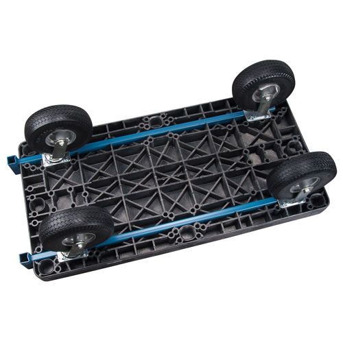 Chariots &agrave; plateforme en plastique, 48" lo x 24" la, 1000 lb cap, Roues Anticrevaison Cantin et fils