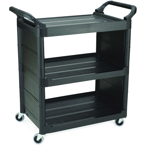 Bussing Cart with End Panels, 3 Tiers, 18-5/8" x 36-5/8" x 33-5/8", 150 lbs. Capacity Cantin et fils