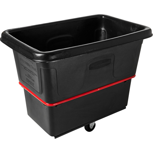 Heavy-Duty Utility Cube Truck, Black Recycled Plastic, 43-1/4" L x 28" W x 33-3/4" H, 12 cu. ft. Volume, 800 lbs. Capacity Cantin et fils