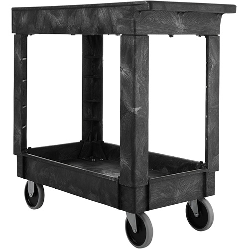 Flat Handle Utility Cart, 2 Tiers, 34" x 31-1/4" x 16", 500 lbs. Capacity Cantin et fils