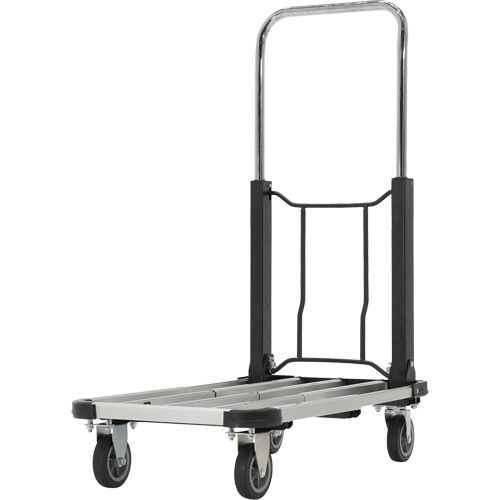 Fold-Up Platform Truck, Stainless Steel, 300 lbs., 28" L x 16" W, 33-1/2" High Cantin et fils