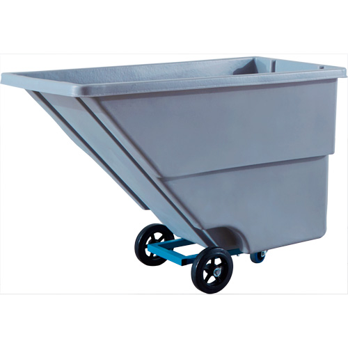 Chariot basculeur en acier, Poly&eacute;thyl&egrave;ne, 0,625 vg³, Capacit&eacute; de charge de 500 lb Cantin et fils