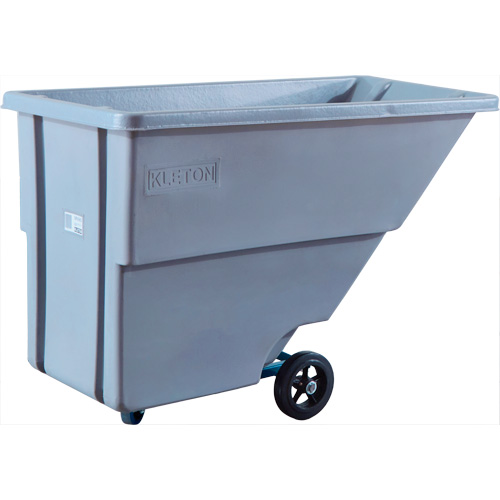 Chariot basculeur en acier, Poly&eacute;thyl&egrave;ne, 0,625 vg³, Capacit&eacute; de charge de 500 lb Cantin et fils