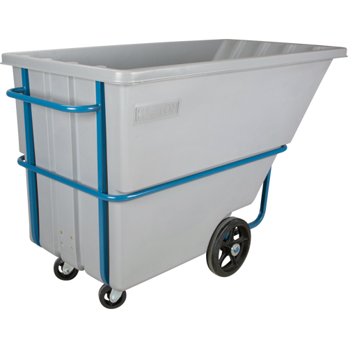 Chariot basculeur en acier, Poly&eacute;thyl&egrave;ne, 1,1 vg³, Capacit&eacute; de charge de 2000 lb Cantin et fils