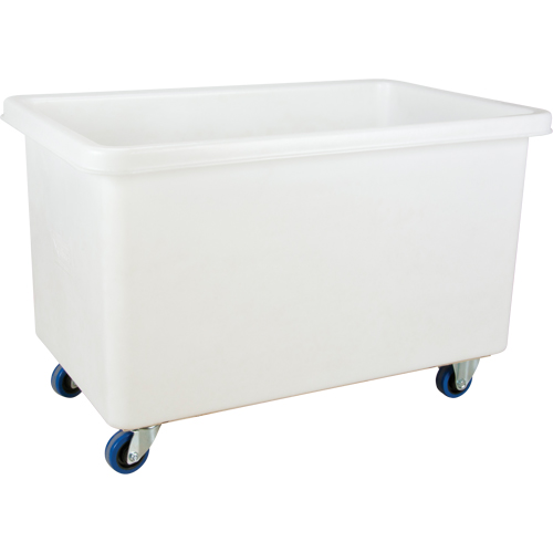 Chariot-caisse &agrave; parois droites, Poly&eacute;thyl&egrave;ne blanc, 46" lo x 28" la x 31" h, Volume 14 pi³, Capacit&eacute; 600 lb Cantin et fils