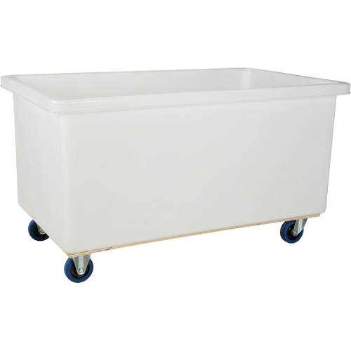 Chariot-caisse &agrave; parois droites, Poly&eacute;thyl&egrave;ne blanc, 51" lo x 33" la x 39" h, Volume 25 pi³, Capacit&eacute; 600 lb Cantin et fils