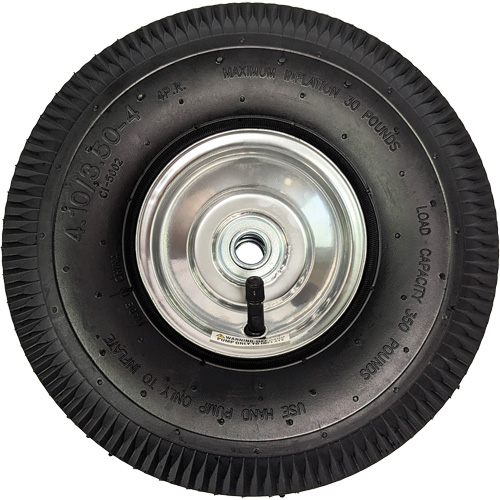 Roue pneumatique de rechange pour diable, 10" (254 mm), Capacit&eacute; de 350 lb Cantin et fils