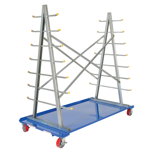 A-Frame Bar & Pipe Cart, Steel, 36-3/4" W x 73-3/4" D x 72-1/2" H, 2000 lbs. Capacity Cantin et fils