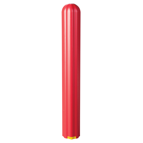 Ribbed Bollard Cover, 6" Dia. x 56" L, Red Cantin et fils