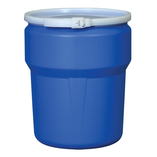 Baril emboîtable en poly&eacute;thyl&egrave;ne, 10 gal. US (8,33 gal. imp.), Dessus ouvert, Jaune Cantin et fils
