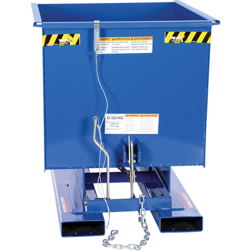 Self-Dumping Hopper, Steel, 1/2 cu.yd., Blue Cantin et fils