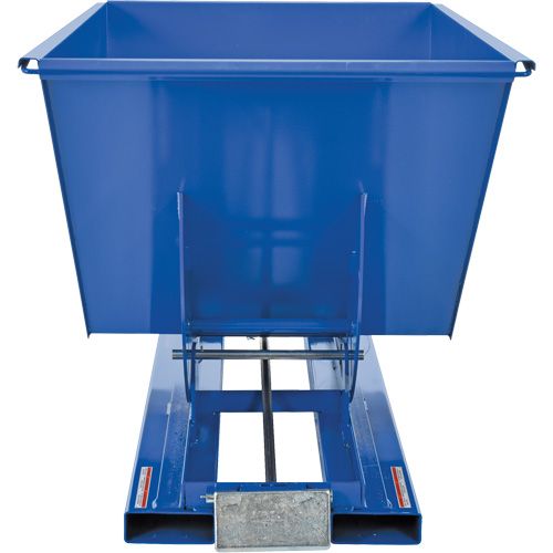Self-Dumping Hopper, Steel, 1 cu.yd., Blue Cantin et fils
