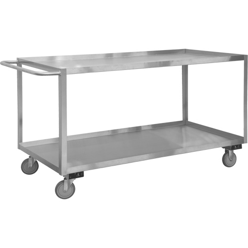 Chariot avec tablettes de calibre industriel, 2 Tiers, 18-1/8" la x 42" h x 35" p, Capacit&eacute; 1200 lb Cantin et fils