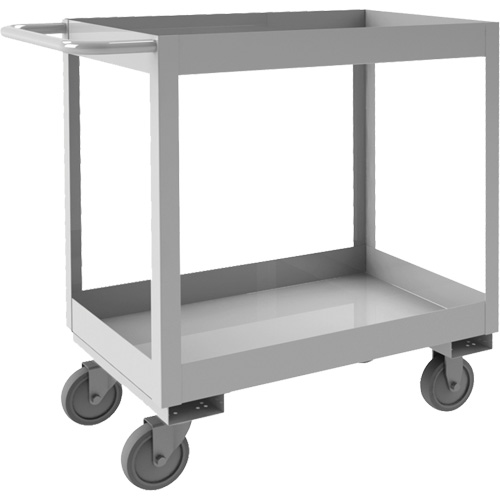 Industrial Grade Shelf Cart, 2 Tiers, 16" W x 34" H x 36-7/16" D, 600 lbs. Capacity Cantin et fils