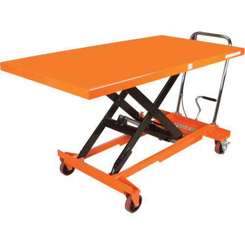 Table &eacute;l&eacute;vatrice &agrave; ciseaux hydraulique, 63" lo x 31-1/2" la, Acier, Capacit&eacute; 1100 lb Cantin et fils
