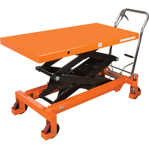 Table &eacute;l&eacute;vatrice &agrave; ciseaux hydraulique, 48" lo x 24" la, Acier, Capacit&eacute; 1540 lb Cantin et fils