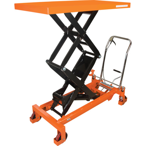 Table &eacute;l&eacute;vatrice &agrave; ciseaux hydraulique, 48" lo x 24" la, Acier, Capacit&eacute; 1540 lb Cantin et fils