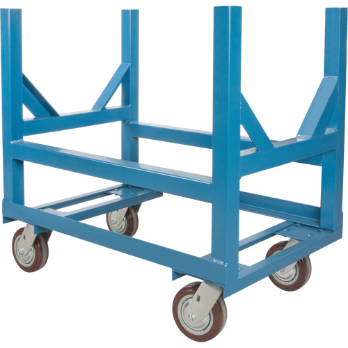 Chariot &agrave; berceaux pour tuyaux et barres, 48" lo x 24" la x 34" h, Capacit&eacute; de 2500 lb, Roue Polyur&eacute;thane Cantin et fils