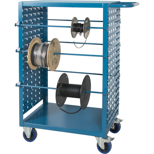 Chariot mobile pour mat&eacute;riaux bobin&eacute;s, Acier, 6 Montants, 21" la x 48" h x 38" p, Capacit&eacute; de 1200 lb Cantin et fils