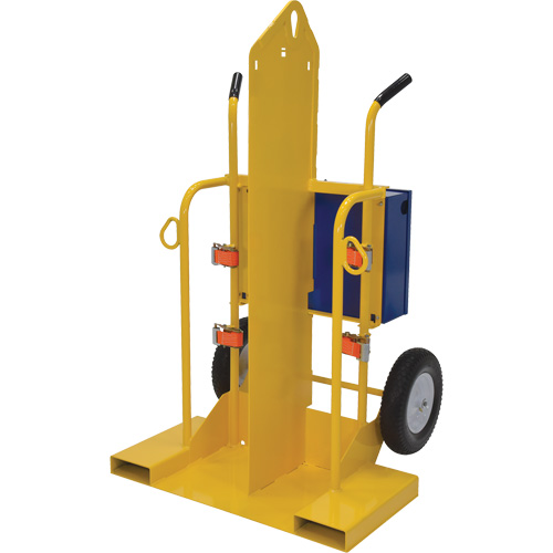Welding Cylinder Torch Cart, Foam-Filled Wheels, 24" W x 19-1/2" L Base, 500 lbs. Cantin et fils