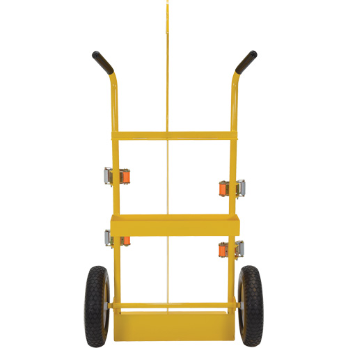 Welding Cylinder Torch Cart, Foam-Filled Wheels, 23-13/16" W x 22-13/16" L Base, 500 lbs. Cantin et fils