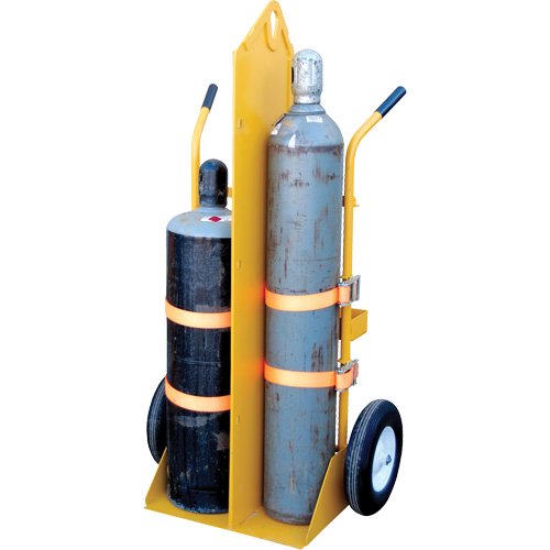 Welding Cylinder Torch Cart, Foam-Filled Wheels, 23-1/8" W x 22-13/16" L Base, 500 lbs. Cantin et fils