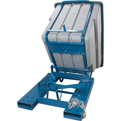 Self-Dumping Hopper, Polyethylene, 1-1/10 cu.yd, Grey Cantin et fils