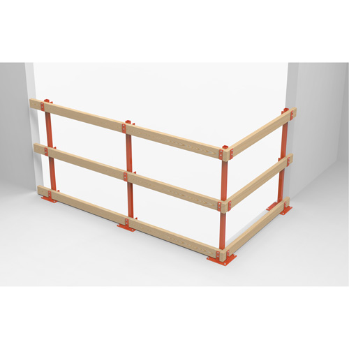 ProGuards Temporary Guard Rail Posts, 8" W x 39" H, Orange Cantin et fils