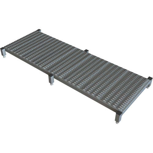 Plateforme de travail en une &eacute;tape &agrave; hauteur r&eacute;glable, 24" la x 71" pr, Capacit&eacute; de 800 lb, Enti&egrave;rement soud&eacute; Cantin et fils